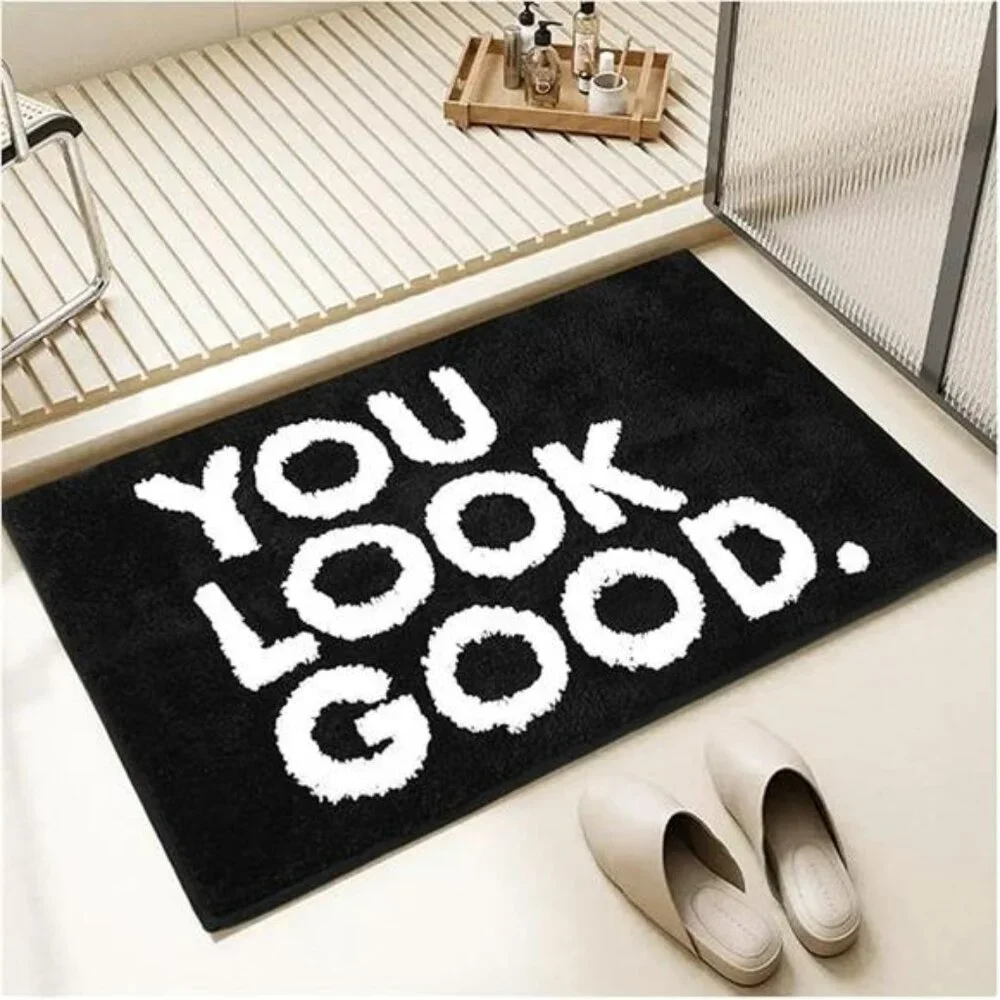 You Look Good Bathroom Rug Non Slip Bath Mat Absorbent Funny Washable Floor Carp